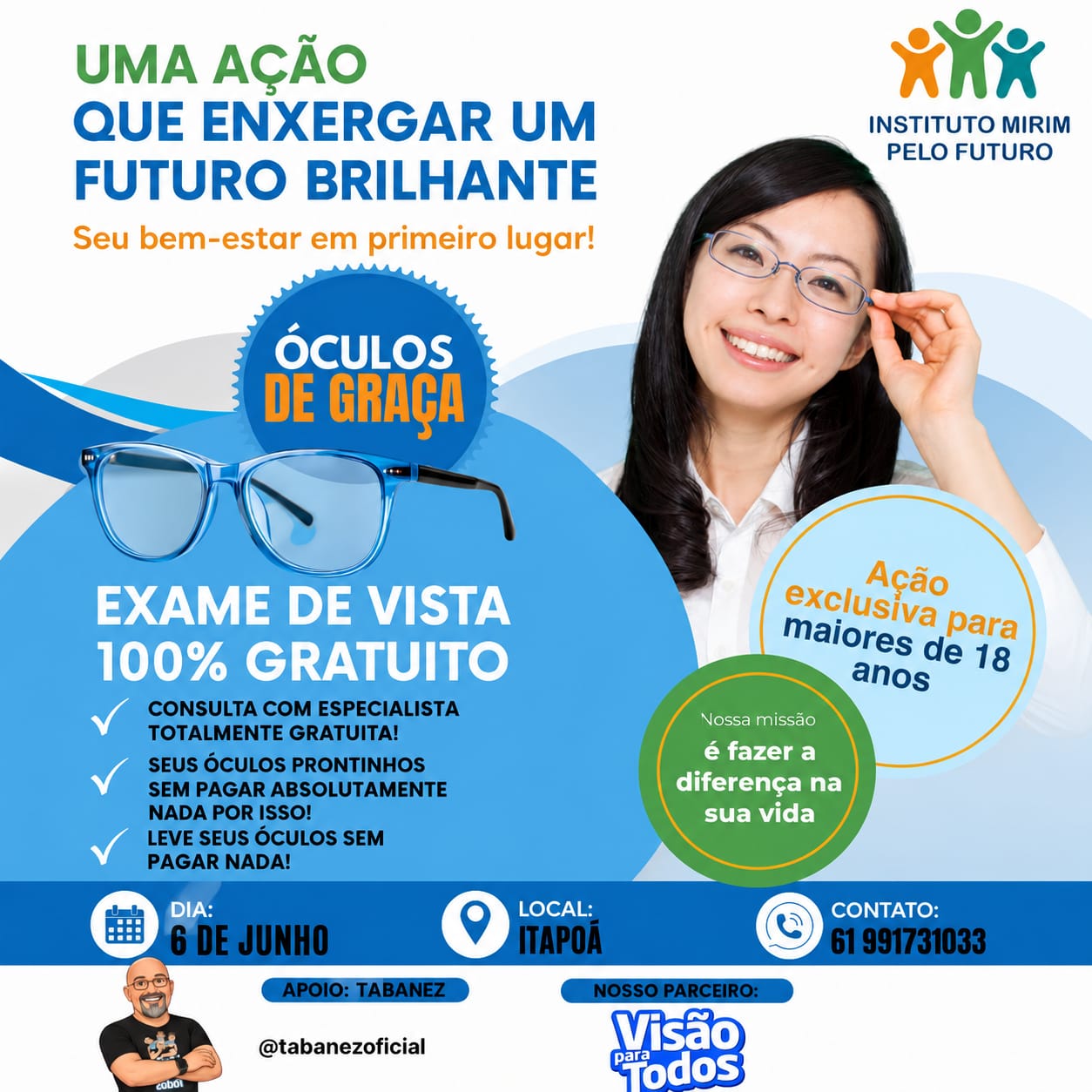 Projeto Visão Para Todos realiza nova etapa de atendimentos no Itapoã